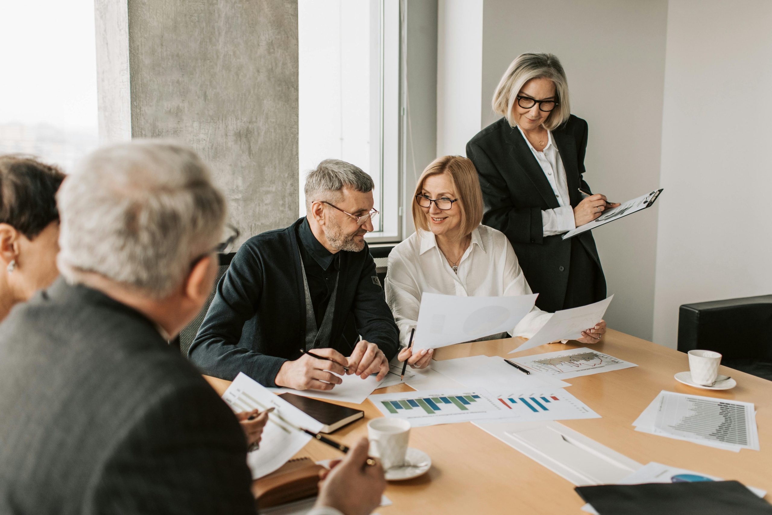 Boardroom directors group portrait placeholder